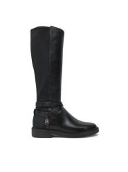 MICHAEL Michael Kors Kozaki 40F4ABMB6L Czarny. Czarne kozaki damskie MICHAEL Michael Kors, bez wzorów, ze skóry, bez obcasa, na płaskiej podeszwie, bez zapięcia. Za 949.99 zł.