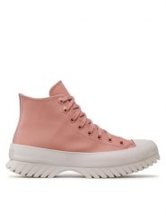 Converse Trampki Chuck Taylor All Star Lugged 2.0 Hi A02879C Różowy. Czerwone botki damskie Converse, bez wzorów, ze skóry, retro, bez obcasa, na płaskiej podeszwie, bez zapięcia. Za 399.99 zł.