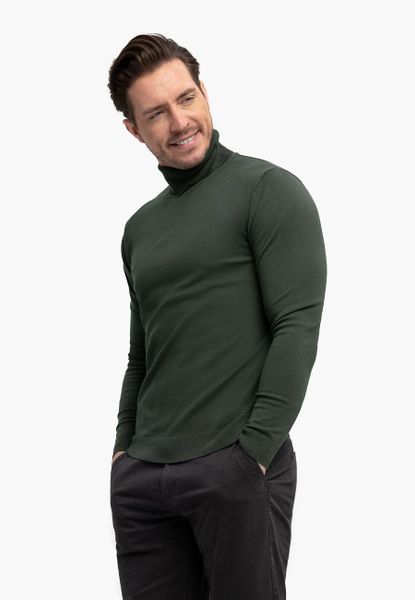 Sweter z golfem S-MAX. Zielone swetry męskie Volcano, na jesień, l, bez wzorów, z dzianiny, klasyczne, bez kołnierzyka, bez ramiączek. Za 149.99 zł.