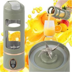 Blender kielichowy Verk Blender kielichowy bezprzewodowy smoothie kubek mikser 450 ml zielony USB. Zielone blendery Verk. Za 41.33 zł.