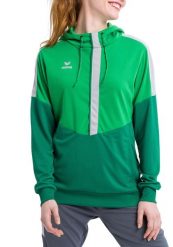Damska bluza z kapturem Erima Squad. Czerwone bluzy damskie Erima, bez wzorów, z bawełny, sportowe, bez ramiączek, z kapturem. Za 207.25 zł.