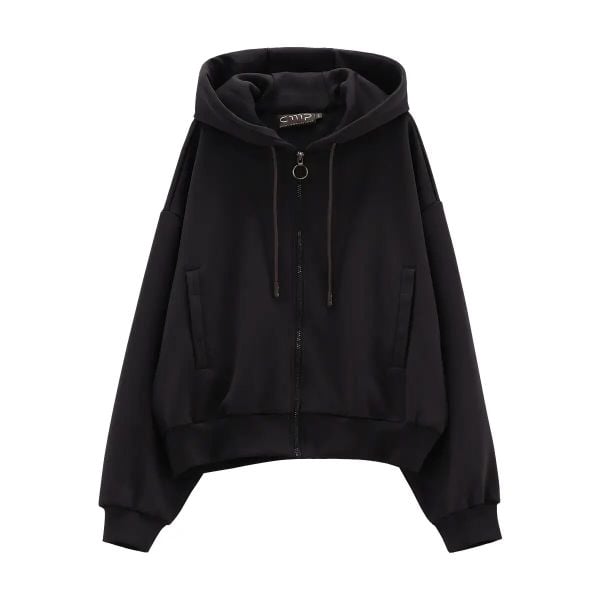 Bluza modalowa damska CMP. Czarne bluzy damskie CMP, l, bez wzorów, z materiału, eleganckie, bez ramiączek, bez kaptura. Za 342.50 zł.