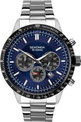 Zegarek Sekonda Zegarek męski Sekonda 1970 srebrny. Szare zegarki męskie Sekonda, bez wzorów, srebrne. Za 650.00 zł.