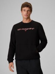 4F Bluza dresowa regular bez kaptura męska - czarna L. Czarne bluzy męskie 4F, l, bez wzorów, z dresówki, bez ramiączek, bez kaptura. Za 159.99 zł.