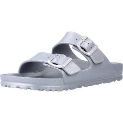 Klapki damskie Birkenstock Arizona Eva. Szare klapki damskie Birkenstock, bez wzorów, z materiału, sportowe, bez obcasa, bez zapięcia. Za 334.00 zł.