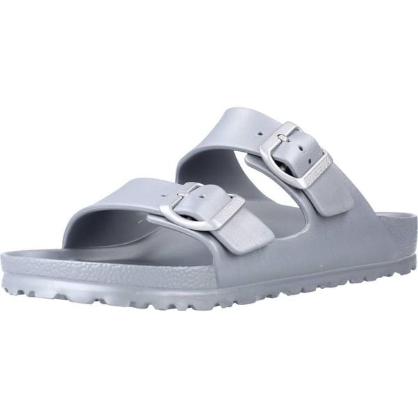 Klapki damskie Birkenstock Arizona Eva. Szare klapki damskie Birkenstock, bez wzorów, z materiału, sportowe, bez obcasa, bez zapięcia. Za 334.00 zł.