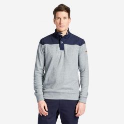 Sweter Marynarski Sailing 100 Męski. Niebieskie swetry męskie TRIBORD, l, bez wzorów, z dzianiny, klasyczne, bez kołnierzyka, bez ramiączek. Za 119.99 zł.