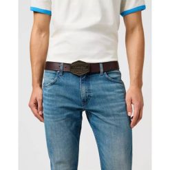 MESKI PASEK WRANGLER BIG BUCKLE BELT BROWN 112365273. Brązowe paski męskie Wrangler. Za 119.99 zł.