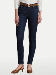 LAUREN RALPH LAUREN Jeansy 200960600001 Granatowy Slim Fit. Niebieskie jeansy damskie Lauren Ralph Lauren, bez wzorów, z bawełny. Za 729.99 zł.