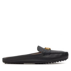 Klapki LAUREN RALPH LAUREN. Czarne klapki damskie Lauren Ralph Lauren, bez wzorów, bez obcasa, bez zapięcia. Za 359.99 zł.