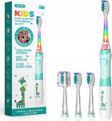 SONICZNA SZCZOTECZKA DLA DZIECI SG-977 ZIELONA. Zielone szczoteczki soniczne Seago. Za 2,167.99 zł.