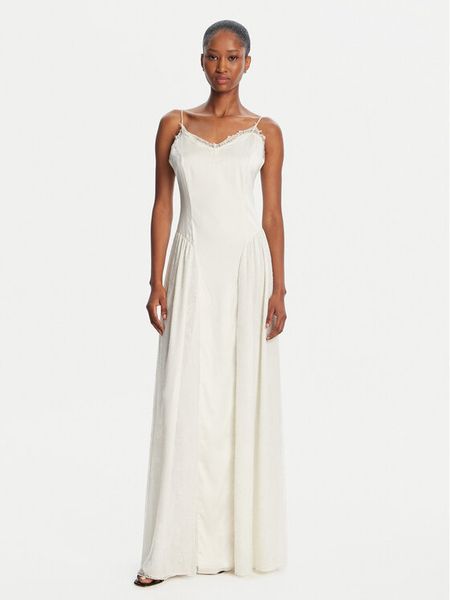 ROTATE Sukienka wieczorowa 113949857 Écru Regular Fit. Sukienki damskie ROTATE, bez wzorów, z syntetyku, wizytowe, bez kołnierzyka, bez ramiączek. Za 839.99 zł.