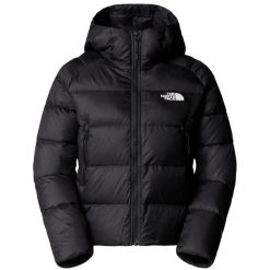 Kurtka sportowa damska W Hyalite Down Hooded Jacket. Czarne kurtki sportowe damskie The North Face, xl, bez wzorów, z materiału, bez ramiączek, z kapturem. Za 1,024.35 zł.