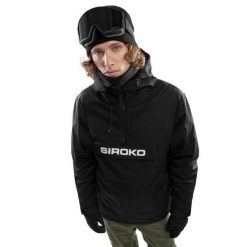 Kurtka snowboardowa męska W6 Bruson. Czarne kurtki męskie SIROKO, l, bez wzorów, bez kaptura. W wyprzedaży za 466.00 zł.