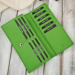 Paolo Peruzzi Klasyczny portfel damski skórzany duży zielony AL-01-GR. Zielone portfele damskie Paolo Peruzzi. Za 123.18 zł.