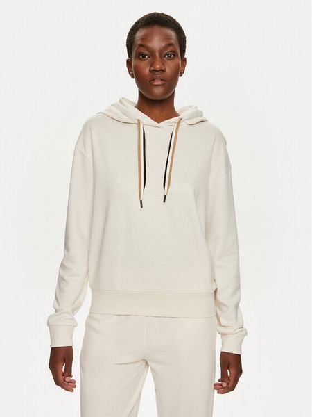 Boss Bluza CP Stripe 50524760 Écru Regular Fit. Bluzy damskie Boss, xxl, bez wzorów, z bawełny, bez ramiączek, bez kaptura. Za 319.99 zł.