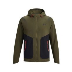 Męska kurtka dresowa Under Armour UNSTOPPABLE LC. Brązowe kurtki męskie Under Armour, m, bez wzorów, z dresówki, bez kaptura. Za 495.15 zł.