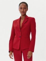 HUGO Marynarka Agonia-1 50539976 Czerwony Slim Fit. Czerwone marynarki i żakiety damskie Hugo, bez wzorów, z syntetyku, bez kołnierzyka, bez ramiączek. Za 879.99 zł.