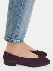 Lasocki Baleriny CEO-RST-ROMI-67W Bordowy. Czerwone balerinki damskie Lasocki, bez wzorów, ze skóry, bez obcasa, bez zapięcia. Za 159.99 zł.