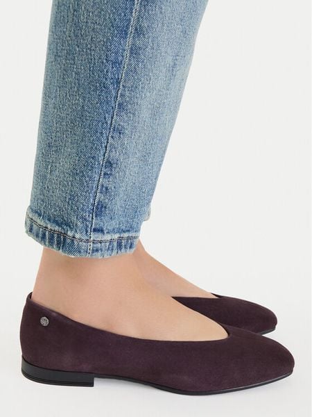 Lasocki Baleriny CEO-RST-ROMI-67W Bordowy. Czerwone balerinki damskie Lasocki, bez wzorów, ze skóry, bez obcasa, bez zapięcia. Za 159.99 zł.
