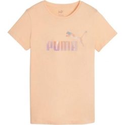 T-shirt Damski ESS+ Summer Daze. Brązowe t-shirty damskie Puma, l, bez wzorów, z bawełny, bez kołnierzyka, bez ramiączek. Za 89.00 zł.