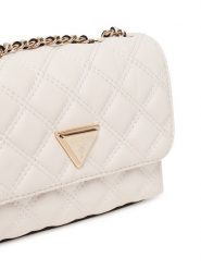 Guess Torebka Giully II Mini HWQG96 73740 Biały. Białe torebki do ręki damskie Guess, z aplikacjami, ze skóry, bez dodatków. Za 379.99 zł.