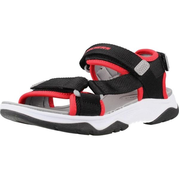 Sandały SKECHERS 407013L Czarny. Czarne sandały męskie Skechers, bez wzorów, z tkaniny, bez zapięcia. Za 156.99 zł.