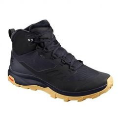 Buty turystyczne męskie Salomon Outsnap Cs Wp. Czarne buty zimowe męskie Salomon, bez wzorów, z materiału, bez obcasa, bez zapięcia. Za 666.00 zł.