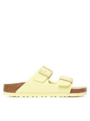 Birkenstock Klapki Arizona 1031505 Żółty. Żółte klapki damskie Birkenstock, bez wzorów, ze skóry, bez obcasa, bez zapięcia. Za 449.99 zł.