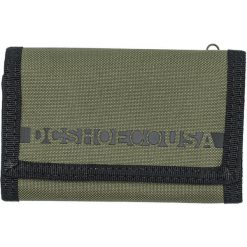 Portfel DC Shoes Ripstop Tri-Fold, Dla obu płci. Zielone portfele męskie DC Shoes, bez wzorów, z poliesteru. Za 190.00 zł.
