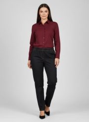 Eleganckie grafitowe spodnie Jeangaliny02 o kroju regular PLUS SIZE XXL OVERSIZE JESIEŃ. Szare spodnie materiałowe damskie Moda Size Plus Iwanek, na jesień, bez wzorów, z bawełny, eleganckie, plus size. Za 199.90 zł.