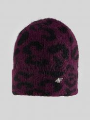 4F Czapka zimowa damska - burgundowa Uniwersalny. Czerwone czapki damskie 4F, na zimę, bez wzorów, z dzianiny, klasyczne. Za 59.99 zł.