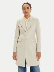 Fracomina Płaszcz przejściowy FR24WC1010W74401 Écru Regular Fit. Płaszcze damskie Fracomina, m, bez wzorów, z syntetyku, bez kołnierzyka, bez kaptura. Za 429.99 zł.