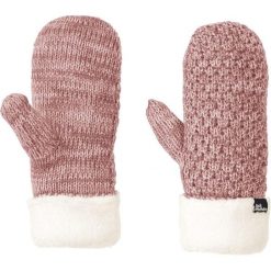 Rękawiczki turystyczne zimowe damskie Jack Wolfskin Highloft Knit Mitten. Czerwone rękawiczki damskie Jack Wolfskin, bez wzorów, z poliesteru. Za 108.64 zł.