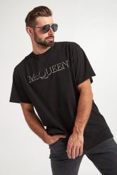 T-shirt męski ALEXANDER MCQUEEN. T-shirty męskie alexander mcqueen, m, bez wzorów, bez kołnierzyka, bez ramiączek. W wyprzedaży za 1,469.30 zł.