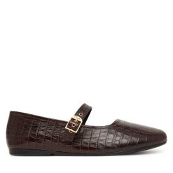 Baleriny Clarks. Brązowe balerinki damskie Clarks, bez wzorów, bez obcasa, bez zapięcia. Za 349.99 zł.