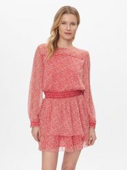 Pepe Jeans Sukienka letnia Bridget PL953440 Różowy Regular Fit. Czerwone sukienki damskie Pepe Jeans, na lato, l, bez wzorów, z jeansu, bez kołnierzyka, bez ramiączek. Za 219.99 zł.