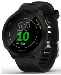 Zegarek sportowy Garmin Garmin Forerunner 55 2,64 cm (1.04") MIP 42 mm Cyfrowy 208 x 208 px Czarny GPS. Czarne, cyfrowe zegarki sportowe Garmin, bez wzorów. Za 599.00 zł.
