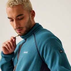 Kurtka trekkingowa męska Regatta Moutdale softshell. Niebieskie kurtki męskie Regatta, m, bez wzorów, z elastanu, bez kaptura, trekkingowe. W wyprzedaży za 199.00 zł.