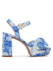 Ted Baker Sandały Hemmina 263176 Niebieski. Niebieskie sandały damskie Ted Baker, bez wzorów, z materiału, bez obcasa, na słupku, bez zapięcia. Za 509.99 zł.