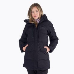 Kurtka puchowa damska Helly Hansen Adore Puffy Parka. Czarne parki damskie Helly Hansen, na zimę, bez wzorów, z puchu, bez kaptura. Za 1,049.00 zł.
