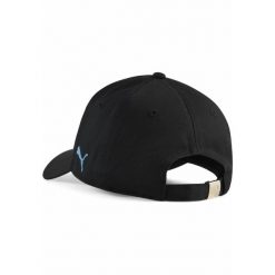Czapka z daszkiem Essentials Olympique Marsylia PUMA Black Bleu Azur Blue. Czarne czapki damskie Puma, w ażurowe wzory, sportowe. Za 99.00 zł.
