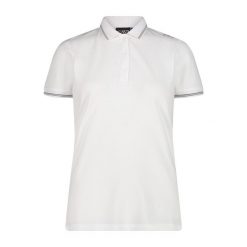 Damska koszulka polo CMP. Białe bluzki damskie CMP, bez wzorów, sportowe, bez kołnierzyka, bez ramiączek. Za 179.00 zł.