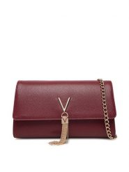 Valentino Torebka Divina VBS1R401G Bordowy. Czerwone torebki do ręki damskie Valentino, bez wzorów, ze skóry, bez dodatków. Za 219.99 zł.