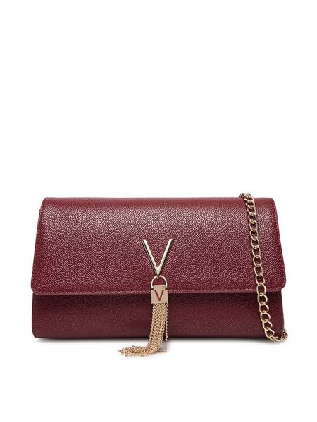Valentino Torebka Divina VBS1R401G Bordowy. Czerwone torebki do ręki damskie Valentino, bez wzorów, ze skóry, bez dodatków. Za 219.99 zł.