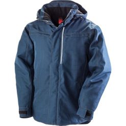 Parka Result Robuste "effet Denim". Niebieskie parki damskie RESULT, m, bez wzorów, z denimu, bez kołnierzyka, bez kaptura. Za 340.50 zł.