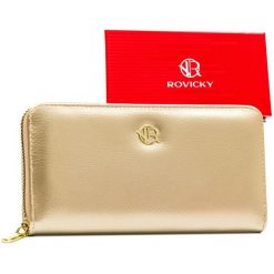 Portfel złoty Rovicky R-PRK-01-HRH. Żółte portfele damskie ROVICKY, ze skóry ekologicznej. Za 45.00 zł.