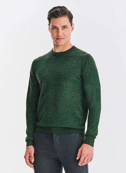 PAKO LORENTE – Zielony sweter męski z wełną. Zielone swetry męskie Pako Lorente, na jesień, m, bez wzorów, z wełny, bez kołnierzyka, bez ramiączek. Za 249.99 zł.