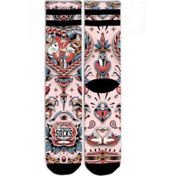 Skarpety American Socks Feline Hearts wielokolorowe. Skarpety męskie AMERICAN SOCKS, bez wzorów. Za 118.40 zł.