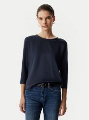 JOOP! Bluzka 263Je32Tamina 30103280 Granatowy Slim Fit. Niebieskie bluzki damskie JOOP!, bez wzorów, z wiskozy, bez kołnierzyka, bez ramiączek. Za 419.99 zł.